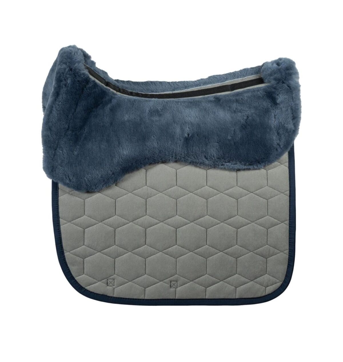 Engel Reitsport Dressuurzadeldek – Marineblauw Met Medisch Lamswol – Gewatteerd Met Schoftbescherming En Klittenbandsluiting