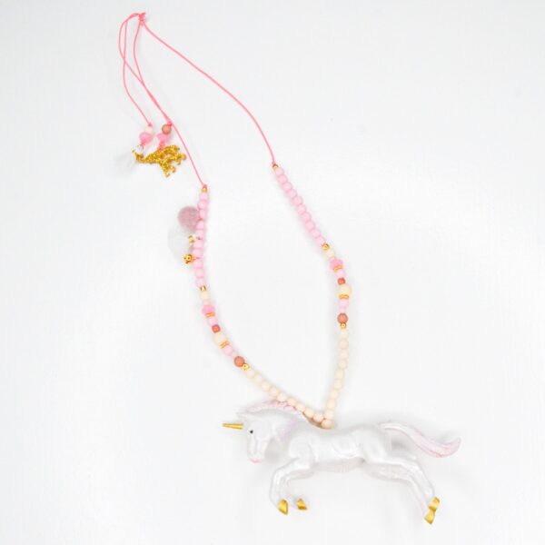 Ketting Cotton Candy met Eenhoorn bedel - Feestbeest