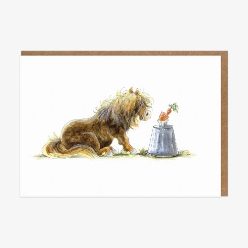 Verjaardagskaart Pony Nut Worteltaart