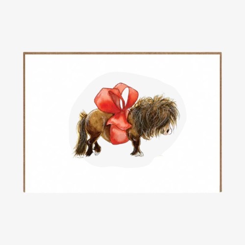 Verjaardagskaart Pony Nut Rode Strik