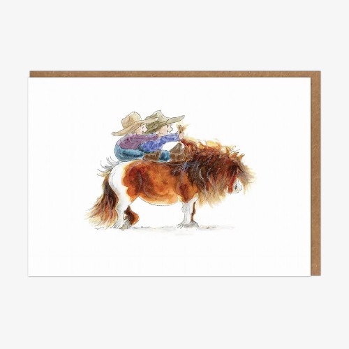 Wenskaart Pony Nut - Dubbel pret