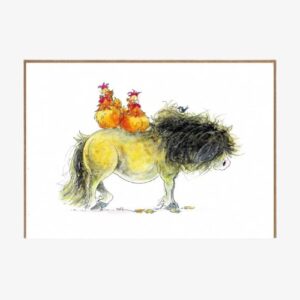 Wenskaart Pony Nut - Twee kippen