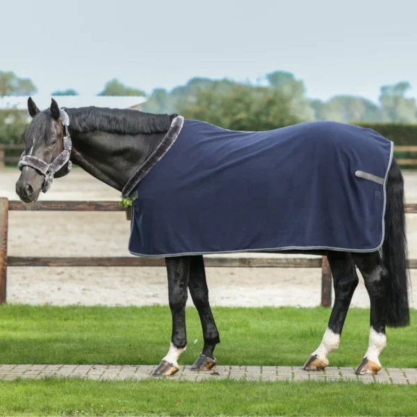 Bucas Fleece deken Show-Line Navy