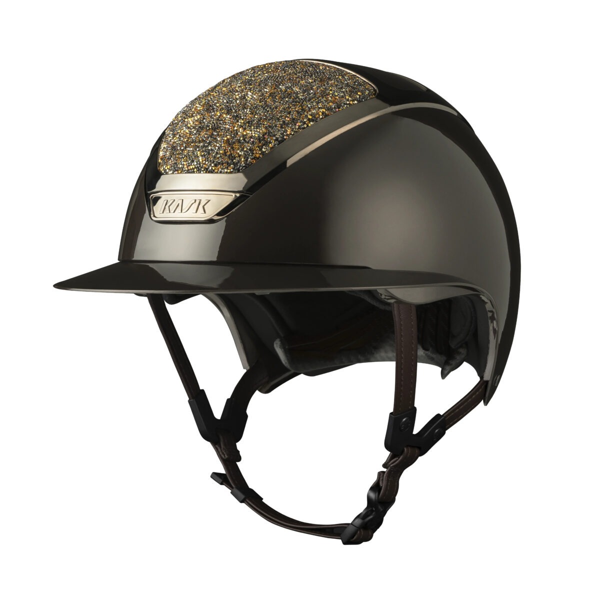Kask Star Lady Cap Shine Swarovski Midnight Espresso Brown Dune