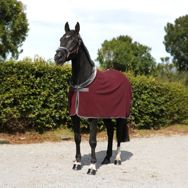 Bucas Fleece deken Show-Line Burgundy