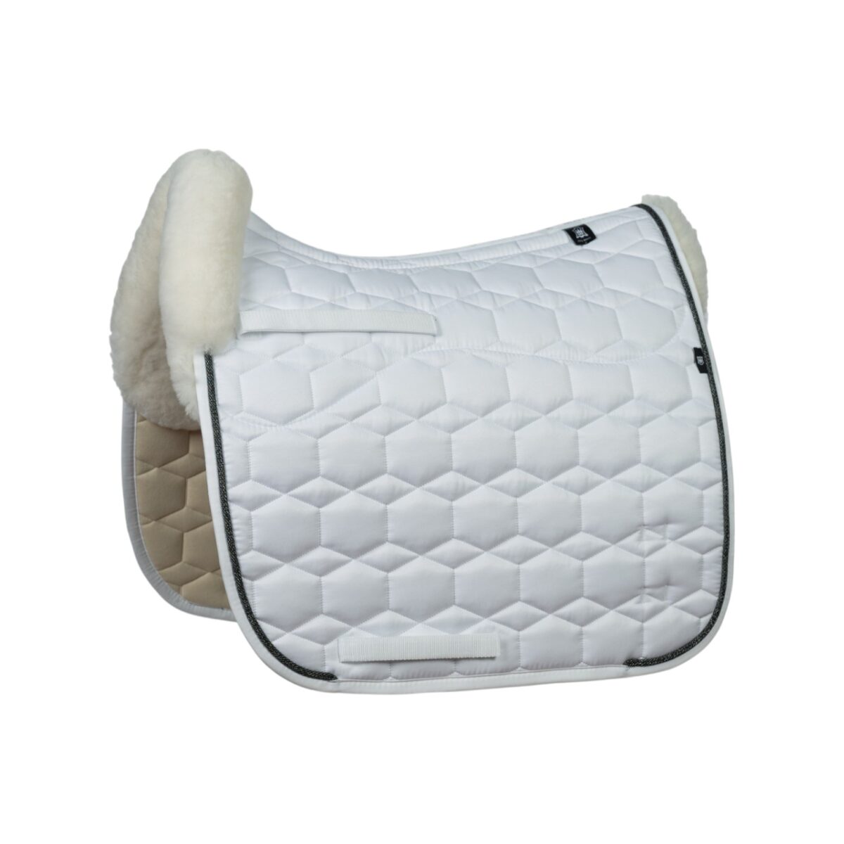 Mattes Wedstrijd Dekje met bont Wit/Zwart