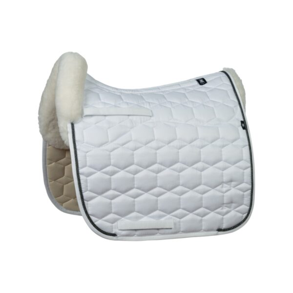 Mattes Wedstrijd Dekje met bont Wit/Zwart