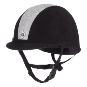 Charles Owen Cap YR8 Sparkly Black/Silver