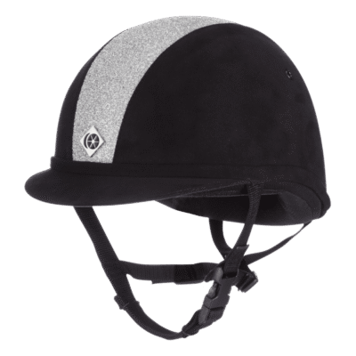 Charles Owen Cap YR8 Sparkly Black/Silver