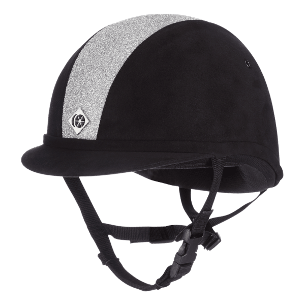 Charles Owen Cap YR8 Sparkly Black/Silver