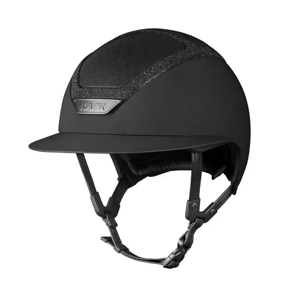 Kask Cap Star Lady Chrome Swarovski Frame Black