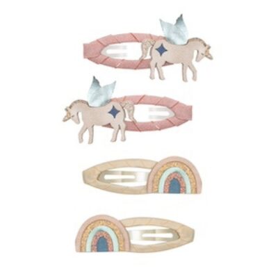 Mimi & Lula Clic Clacs Haarclipjes Eenhoorn & Regenboog