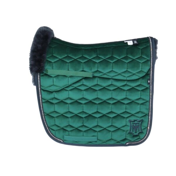 Mattes Dekje Velvet Groen Crystal met Bont