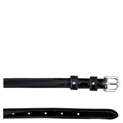 BR laklederen spoorriemen met kristallen 12 mm