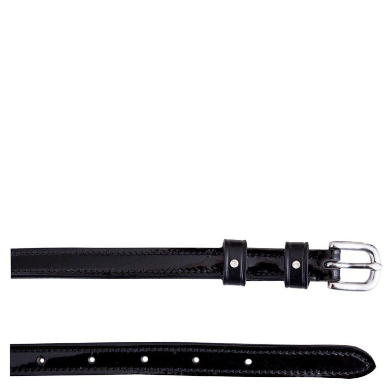 BR laklederen spoorriemen met kristallen 12 mm