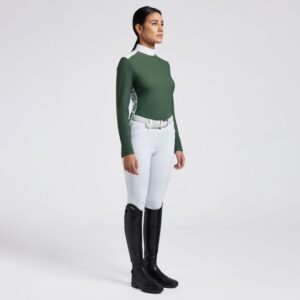 Cavalleria Toscana Wedstrijdshirt Dames L/S Heat sealed performers Groen
