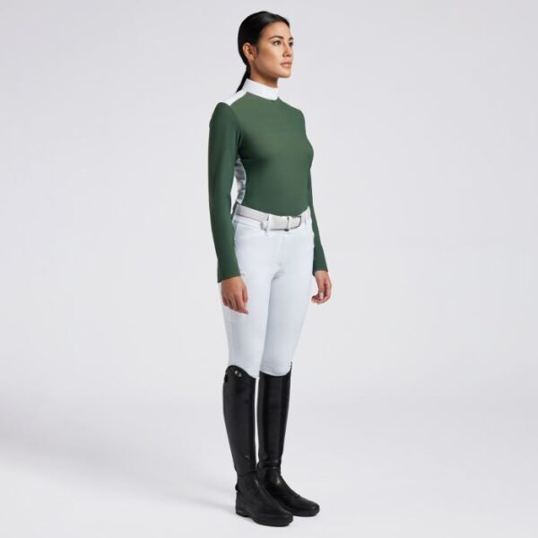 Cavalleria Toscana Wedstrijdshirt Dames L/S Heat sealed performers Groen