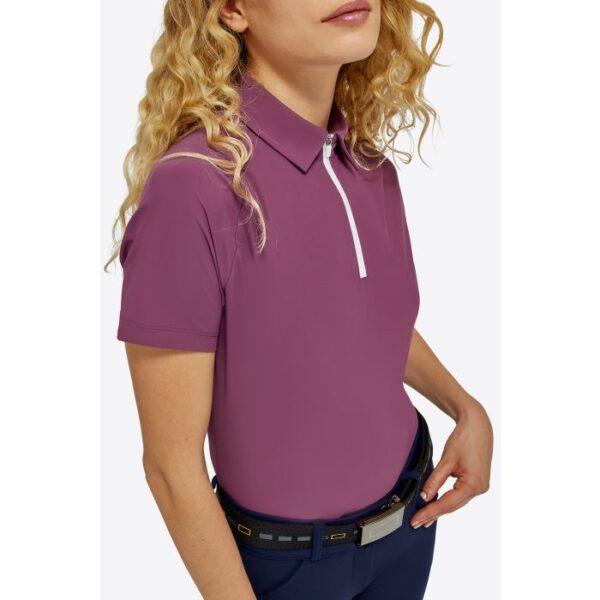 RG Italy Jersey Dames Training Zip Polo Plum