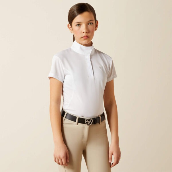 Ariat Wedstrijdshirt Aptos Wit Meisjes
