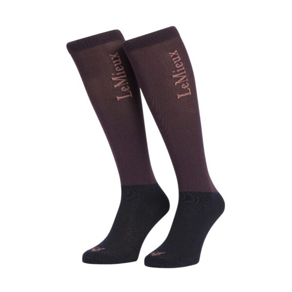 LeMieux Paardrijsokken 2-Pack Damson