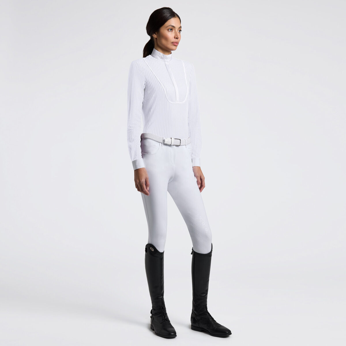 Cavalleria Toscana Wedstrijdshirt Striped Pattern