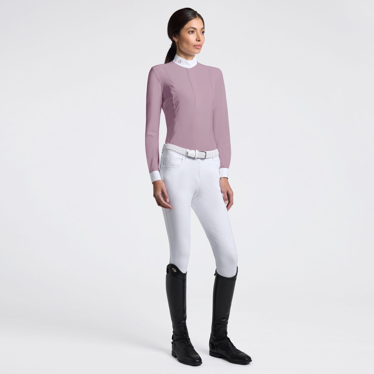 Cavalleria Toscana Wedstrijdshirt Lazer Cut Insert Dames