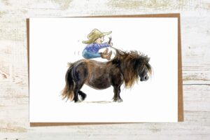 Wenskaart Pony Nut - GO knop