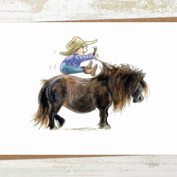 Wenskaart Pony Nut - GO knop