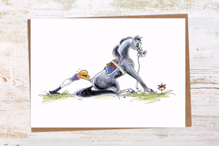 Wenskaart Pony Nut - Gewoon een beetje verder