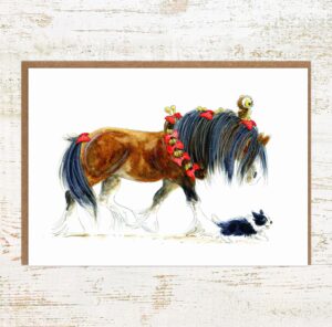 Wenskaart Pony Nut - Jingle Bells
