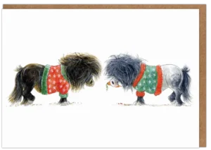 Wenskaart Pony Nut - Kerst Jumpers