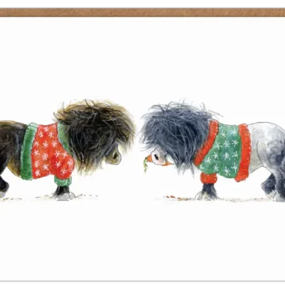 Wenskaart Pony Nut - Kerst Jumpers