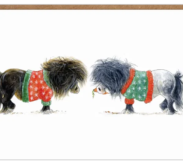 Wenskaart Pony Nut - Kerst Jumpers