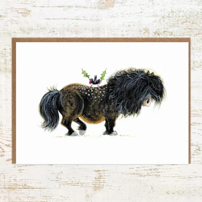 Wenskaart Pony Nut - Pudding Pony