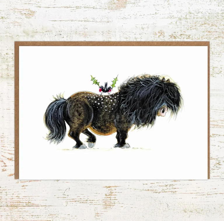 Wenskaart Pony Nut - Pudding Pony