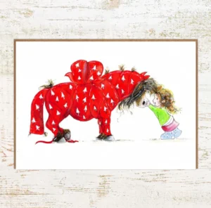 Wenskaart Pony Nut - Wrapped Up