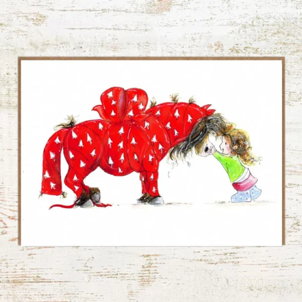 Wenskaart Pony Nut - Wrapped Up