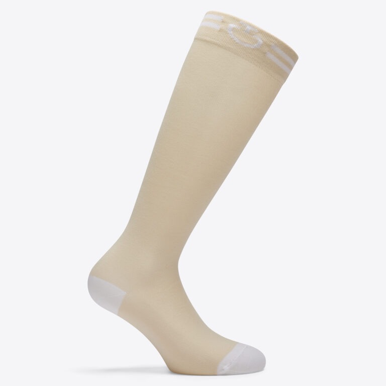 Cavalleria Toscana Sokken Jacquard Logo BeigeWhite 1E00 Unisex