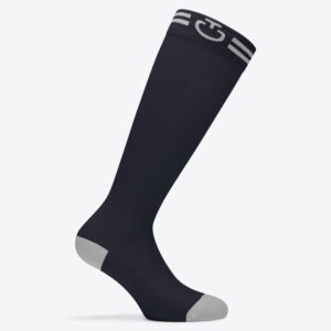 Cavalleria Toscana Sokken Jacquard Logo Navy Unisex