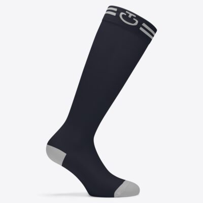 Cavalleria Toscana Sokken Jacquard Logo Navy Unisex