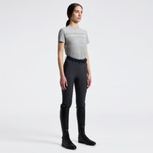 Cavalleria Toscana T-Shirt Perforated Insert SS 5T00 Belgian Block Dames