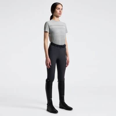 Cavalleria Toscana T-Shirt Perforated Insert SS 5T00 Belgian Block Dames