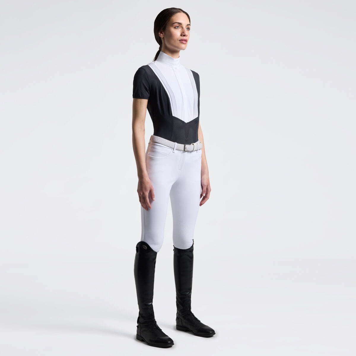 Cavalleria Toscana Wedstrijdshirt American SS Charcoal