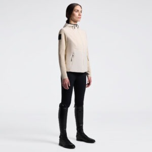 Cavalleria Toscana Jas Hybrid Lightweigh Tech Knit Hooded Beige/White