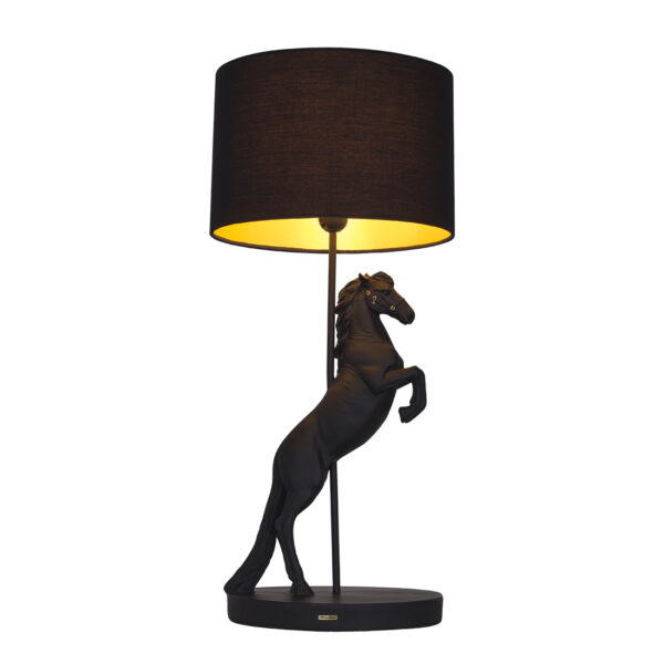 Happy House Lamp steigerend paard zwart
