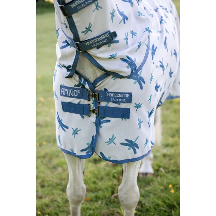 Amigo Vliegendeken Bug Rug Plus Pony Dragonfly Print - afneembare hals