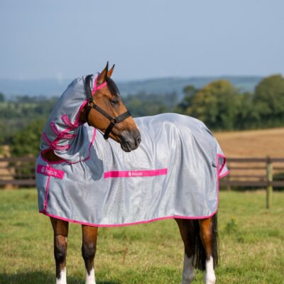 Bucas Buzz-Off & Neck vliegendeken Blue Blossom