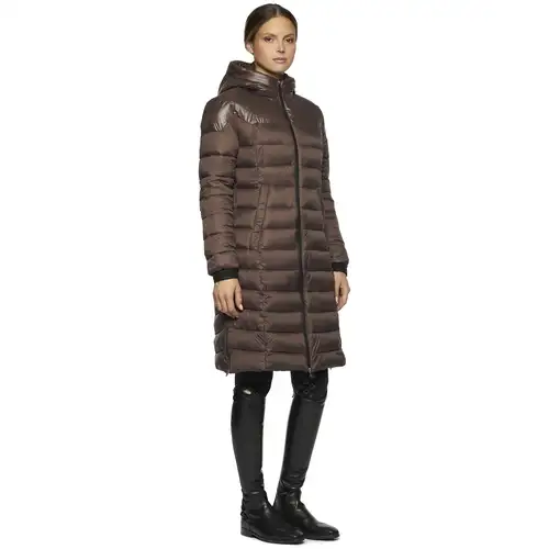 Cavalleria Toscana Shiny Matte Nylon Long Puffer Brown 4800