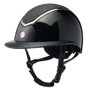 Charles Owen Kylo Sparkly Black Gloss Wide Peak Mips