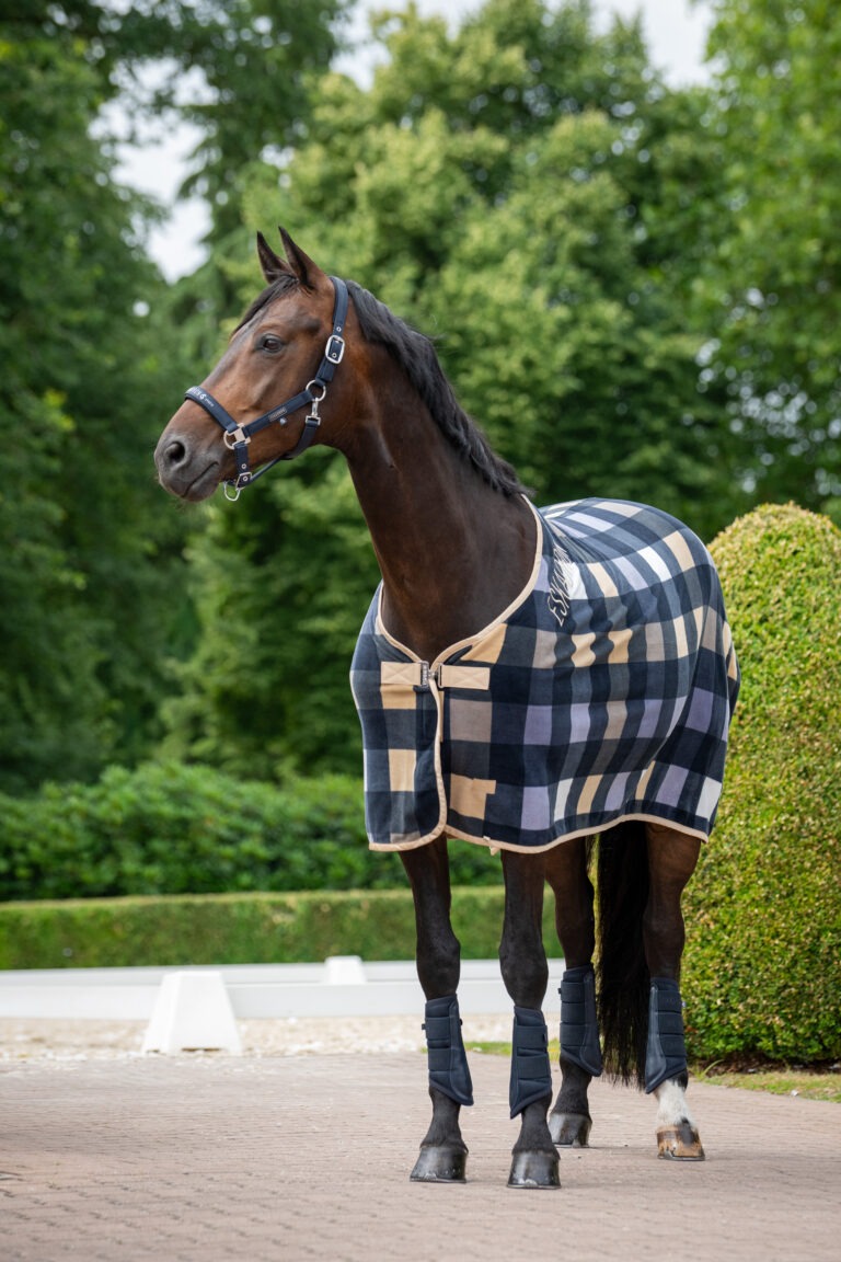Eskadron Zweetdeken Fleece Check Navy Blue Classic Sports